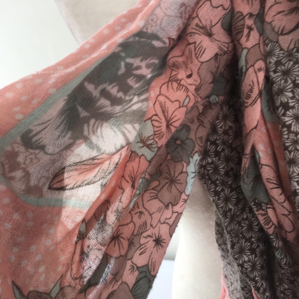 Spring Floral Scarf - Picture 2 of 4